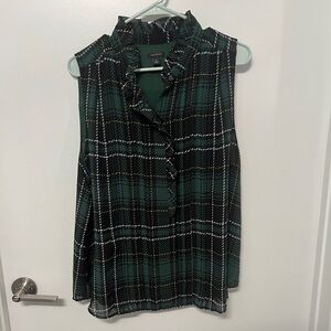 Ann Taylor plaid shell top